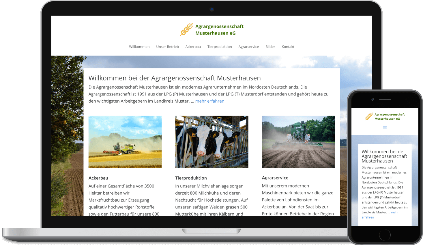 Webdesign Landwirtschaft
